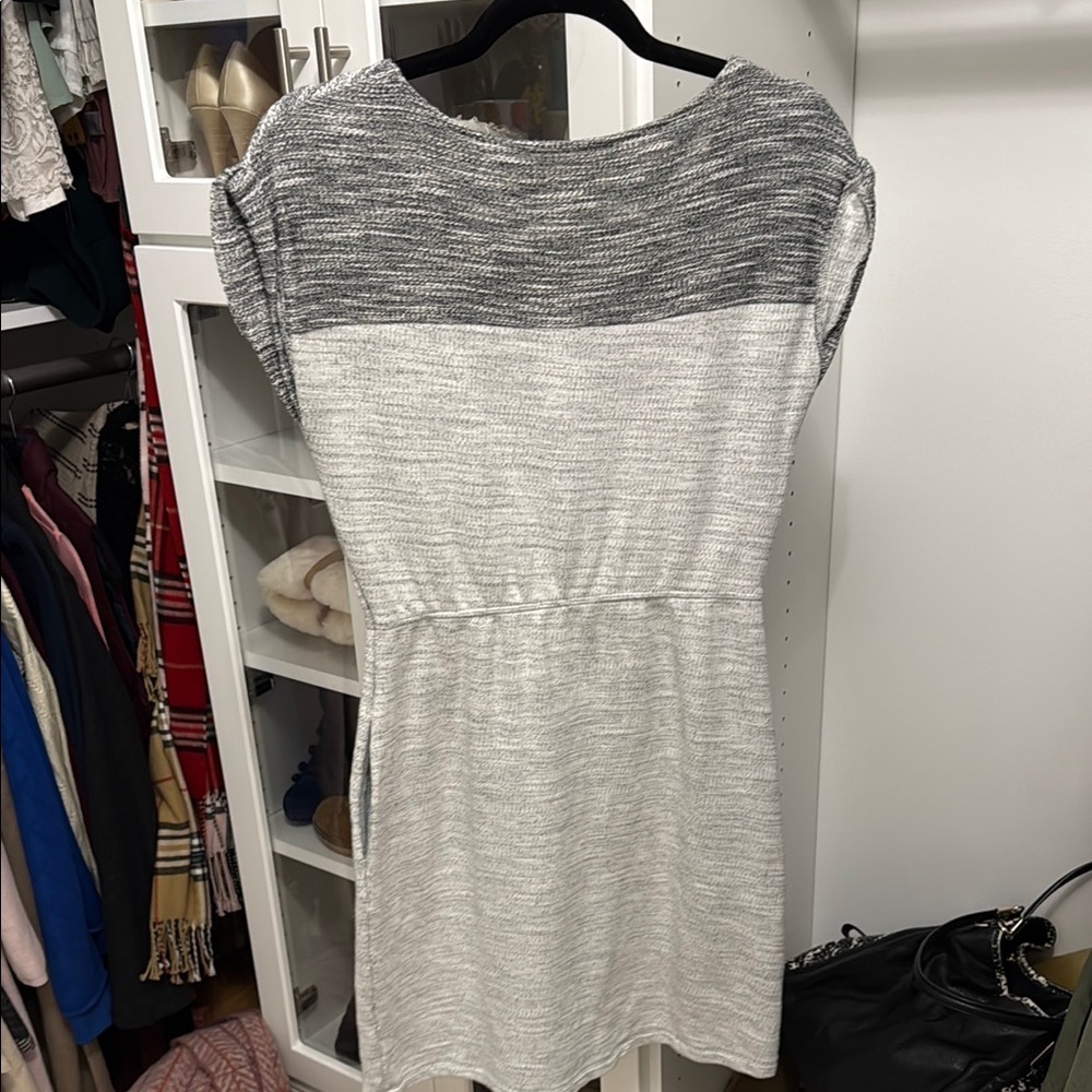 Anthropology Gray and White Women's Dress - Picture 4 of 4